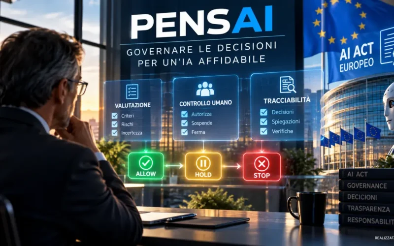 governance decisionale dell’intelligenza artificiale, controllo umano e AI Act europeo.