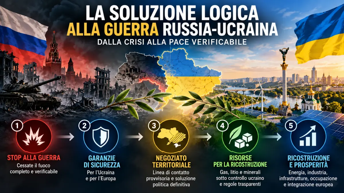 La soluzione logica alla guerra Russia-Ucraina: cessate il fuoco, garanzie di sicurezza, negoziato e ricostruzione