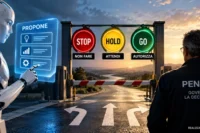 Intelligenza artificiale che propone soluzioni e PENSAI che governa le decisioni attraverso STOP, HOLD e GO.